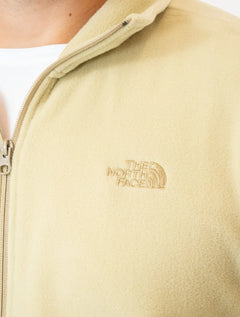 Blusa The North Face Masculina Fleece TKA 100 Glacier Full Zip Cáqui Claro