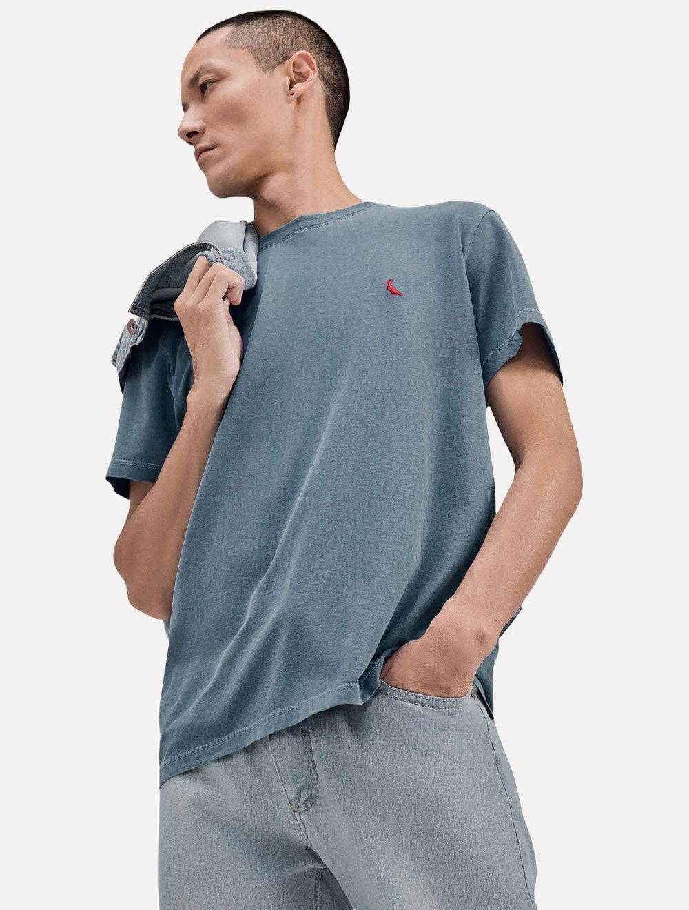 Camiseta Reserva Masculina Basic Red Woodpecker Stoned Azul Marinho