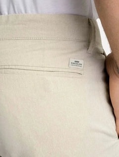 Calça King & Joe Sarja Masculina Slim Areia