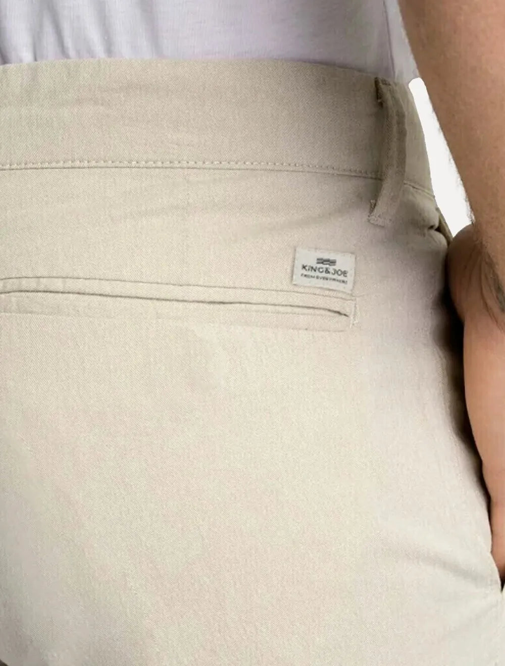 Calça King & Joe Sarja Masculina Slim Areia
