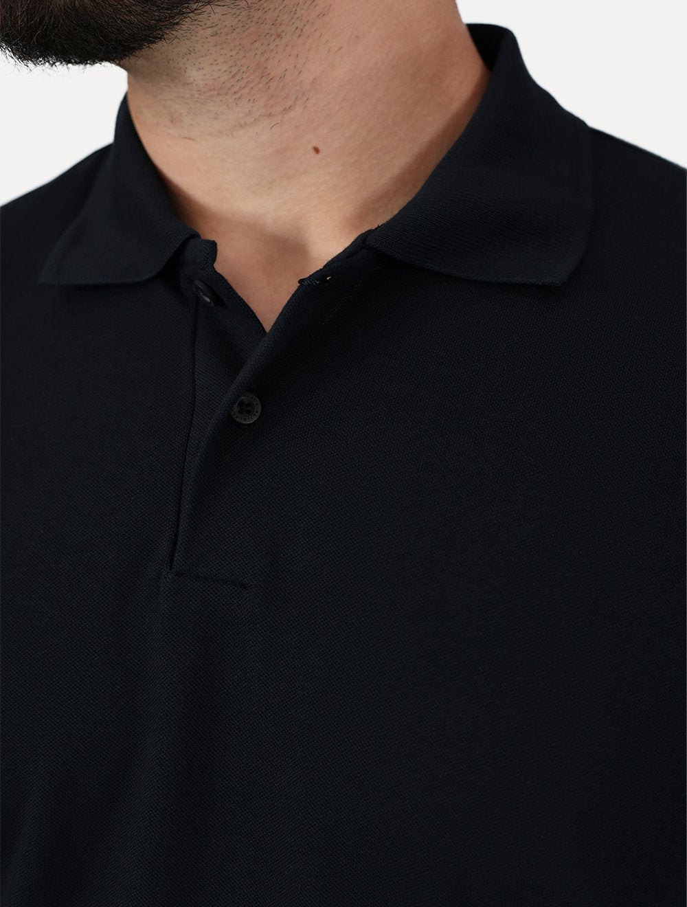 Polo King & Joe Masculina Premium Piquet Pima Slim Preta