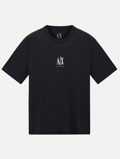 Camiseta Armani Exchange Masculina Regular Fit Small Logo Icon Azul Marinho