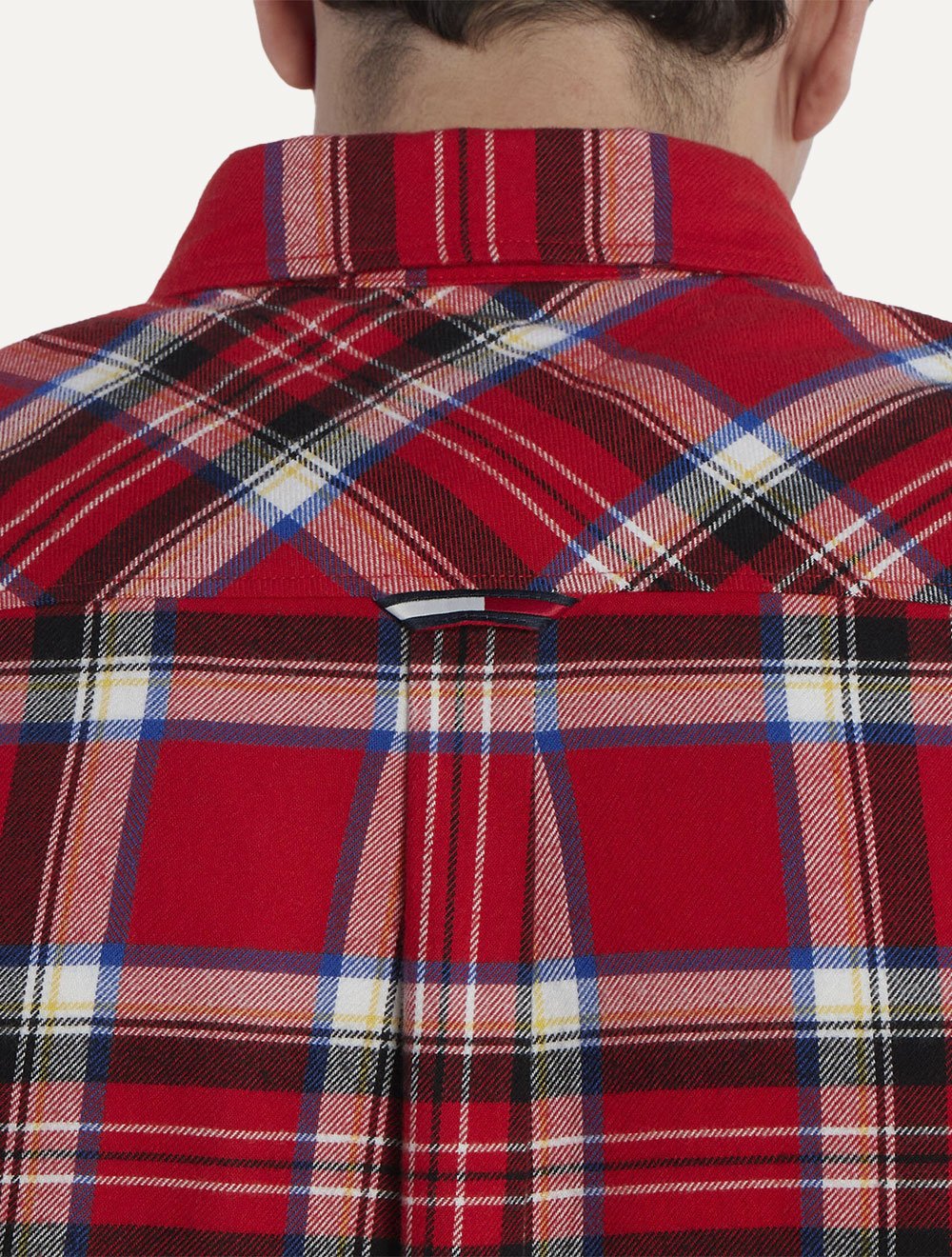 Camisa Tommy Jeans Masculina Regular Xadrez Flannel Check Vermelho