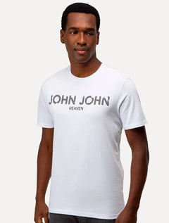 Camiseta John John Masculina Regular Eroded Heaven Branca