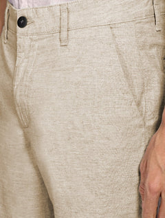 Bermuda Aramis Masculina Chino Soft Color Pinpoint Cáqui Mescla