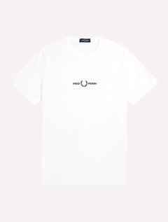 Camiseta Fred Perry Masculina Regular Embroidered Graphic Branca