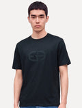 Camiseta Emporio Armani Masculina Lyocell EA Print Logo Azul Marinho