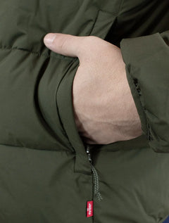 Jaqueta Levis Masculina Puffer Packable Quilted Verde Escuro