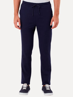 Calça Original Penguin Masculina Relax Sport Linho Lisa Azul Marinho