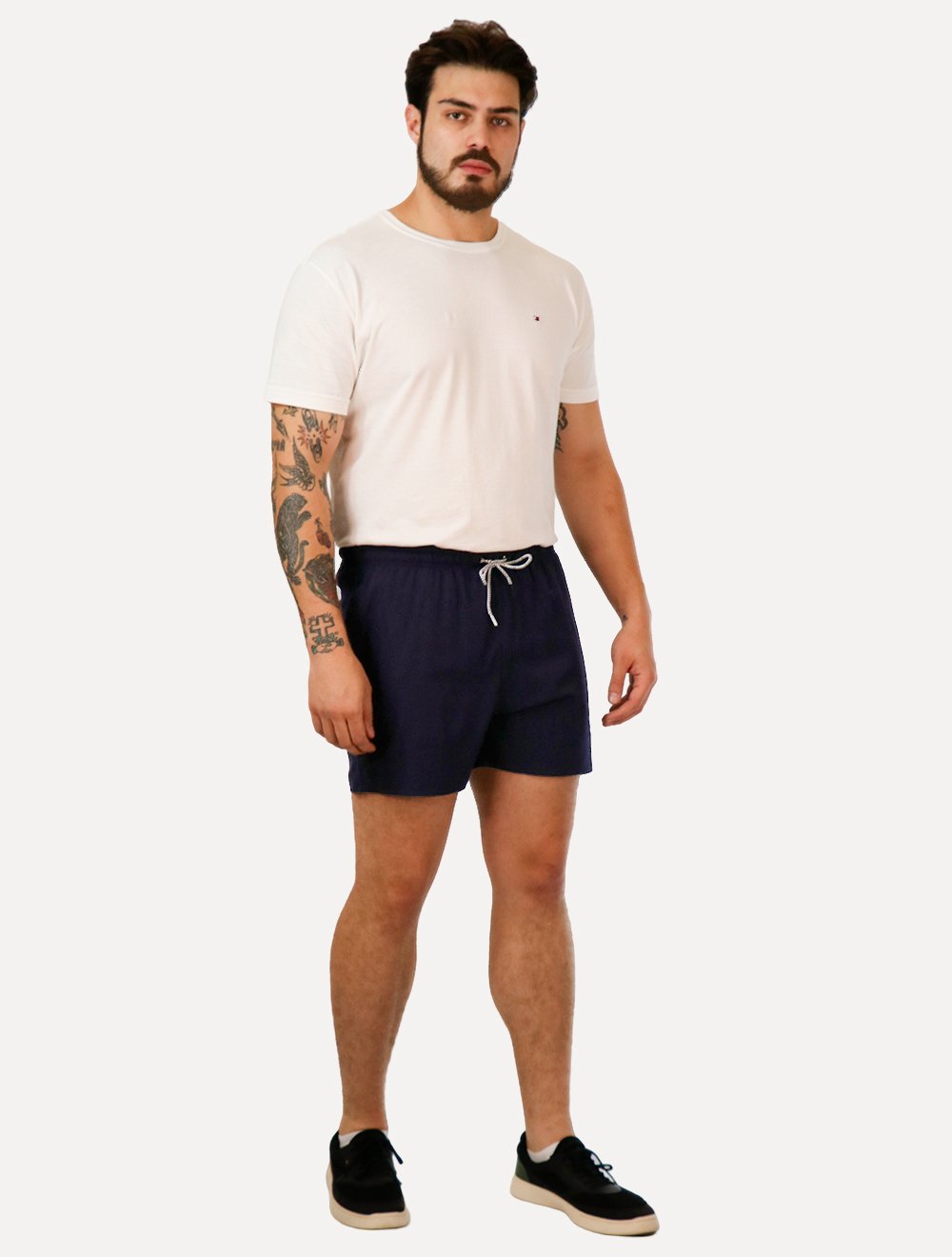Short Reserva Masculino D'Água Beachwear Liso Basico Lateral Azul Marinho