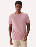 Camiseta Dudalina Masculina Mini Stripes Rosa Escuro