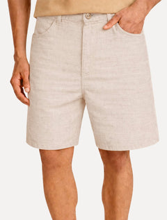 Bermuda John John Masculina Clássica Cáqui Claro