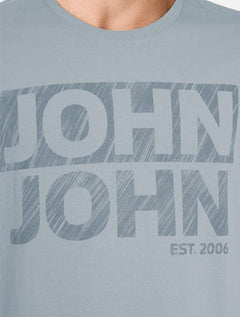 Camiseta John John Masculina Regular Fit Fall Azul Claro