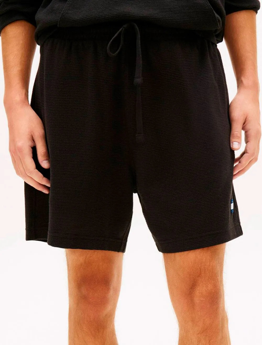 Short Tommy Jeans Masculino Pleated Waffle Texture Preto