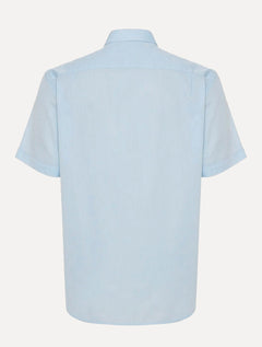 Camisa Dudalina Masculina Slim Superfine Cotton Light Lisa Azul Claro