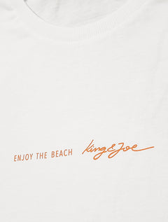 Camiseta King & Joe Masculina Slim Praia Costas Off-White
