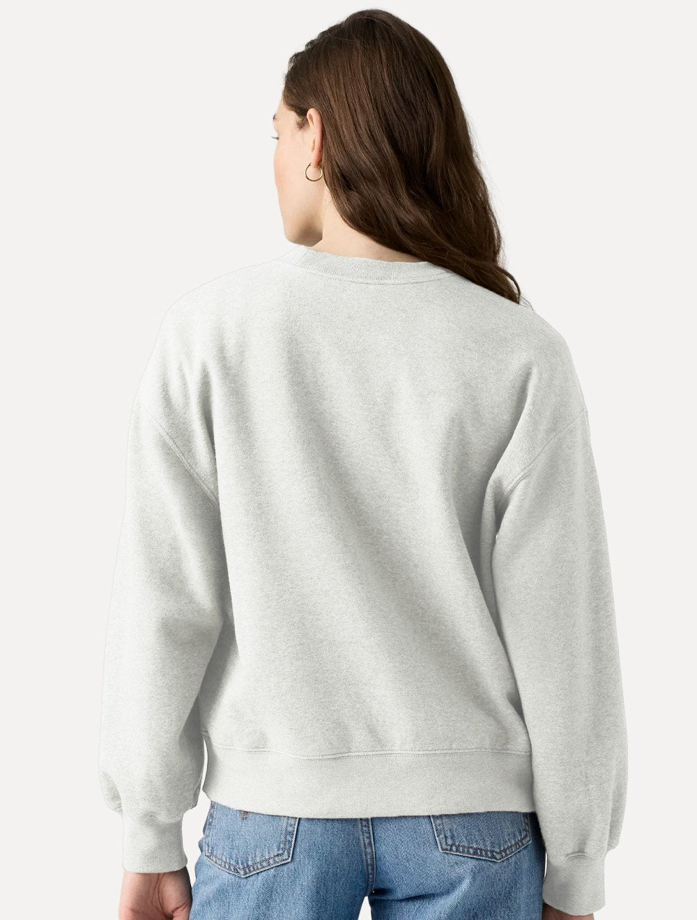 Moletom Levis Feminino Crewneck Relaxed Fit Tonal Cinza Mescla
