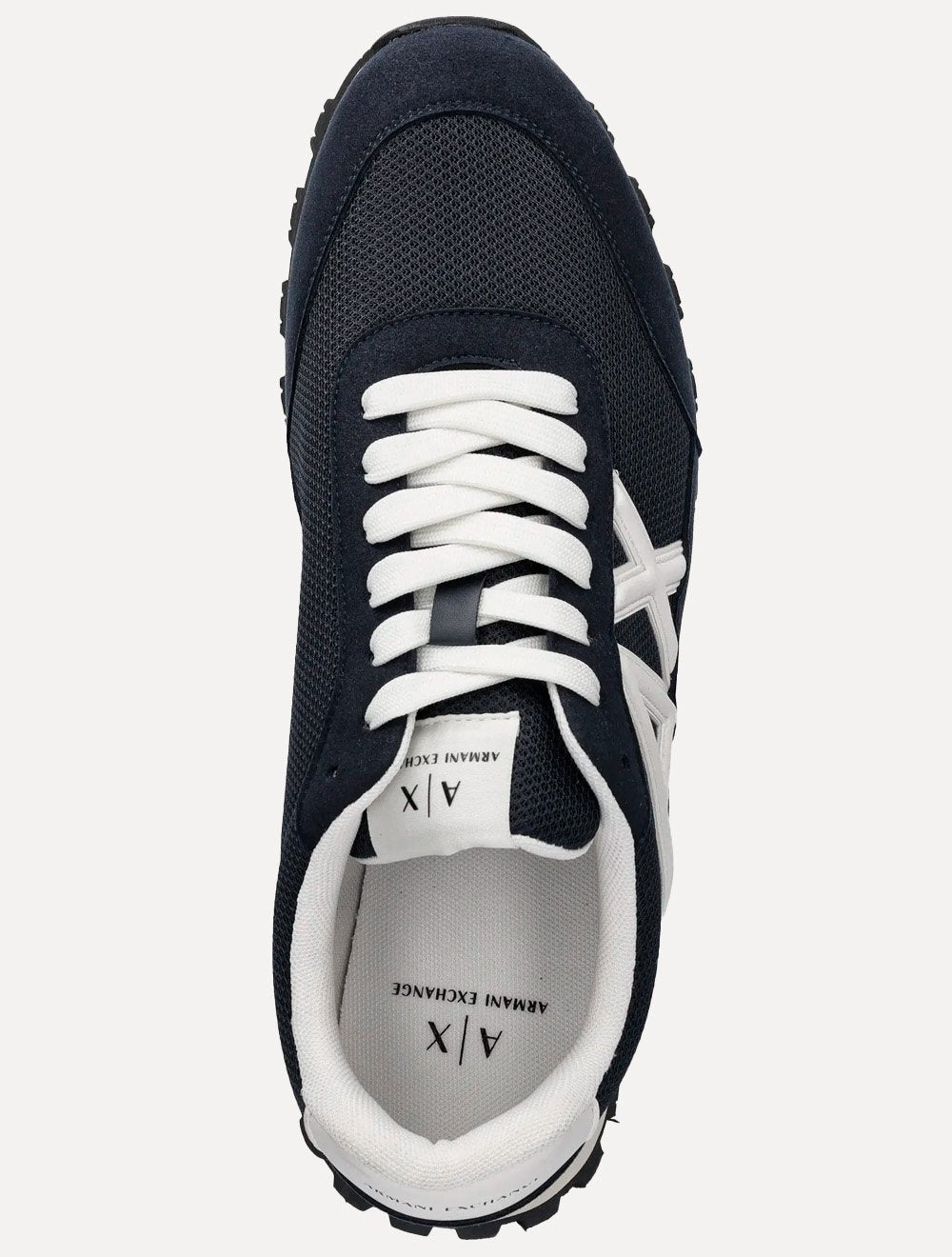Tênis Armani Exchange Masculino Contrastantes AX Logo Azul Marinho