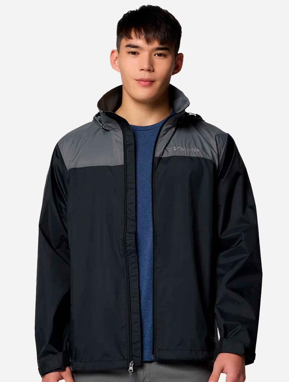 Jaqueta Columbia Masculina Glennaker Lake II Rain Preto / Cinza