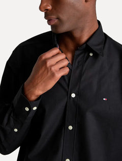 Camisa Tommy Hilfiger Masculina Regular Core Oxford Preta