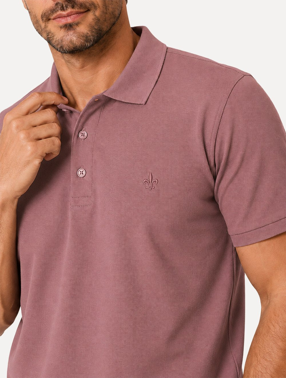 Polo Dudalina Piquet Essentials Cotton Basica Modal Rosa Médio