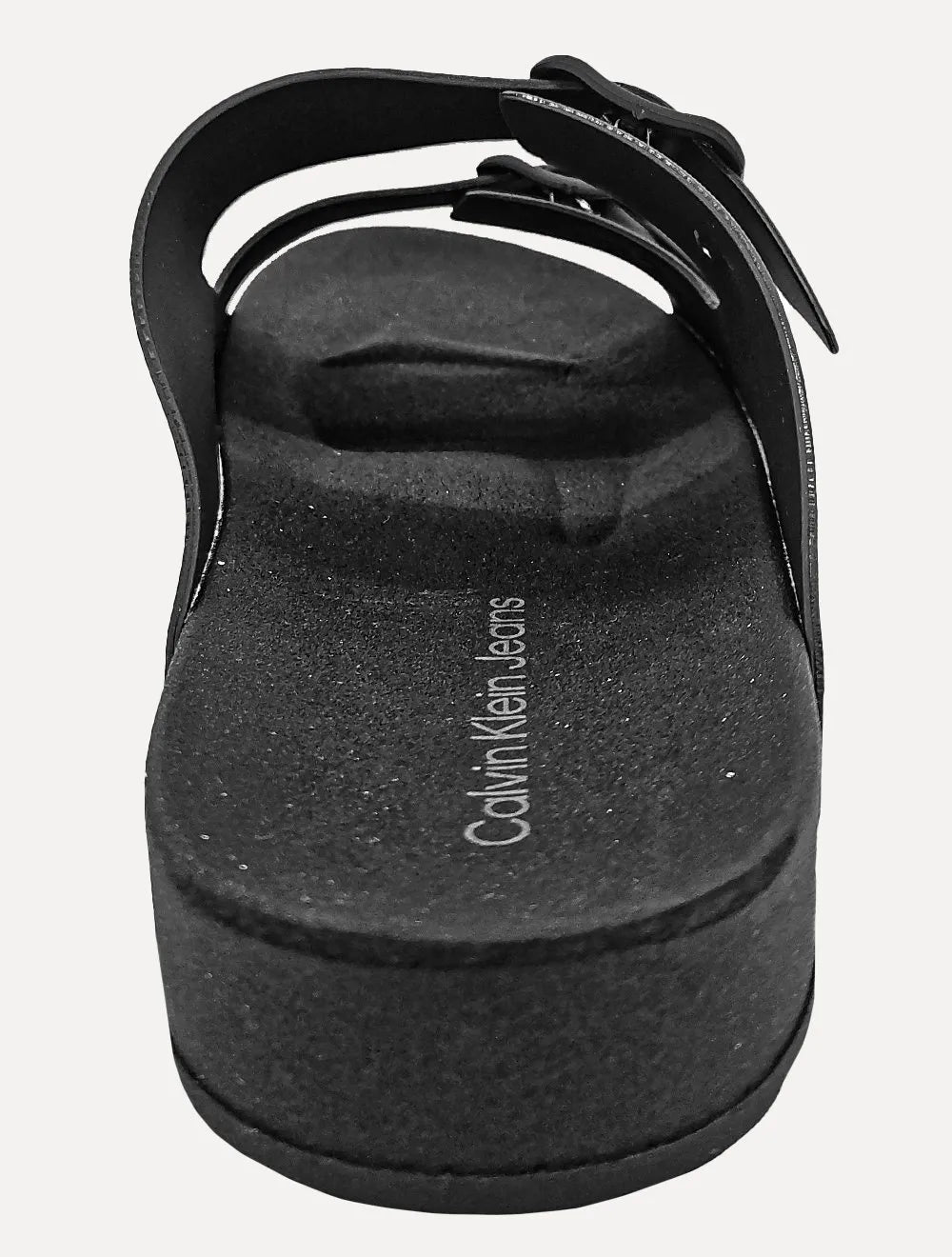 Chinelo Calvin Klein Jeans Slide Duas Fivelas Preto