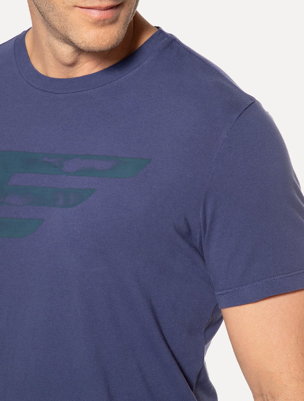 Camiseta Ellus Masculina Cotton Fine Maxi Easa Classic Azul