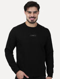 Suéter Calvin Klein Jeans Masculino Crewneck Logo Leather Center Preta