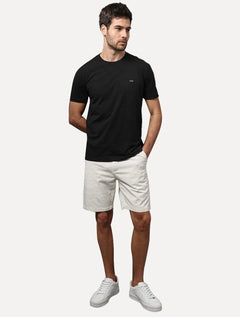 Camiseta Calvin Klein Jeans Masculina Egyptian Cotton Rubber Patch Preta