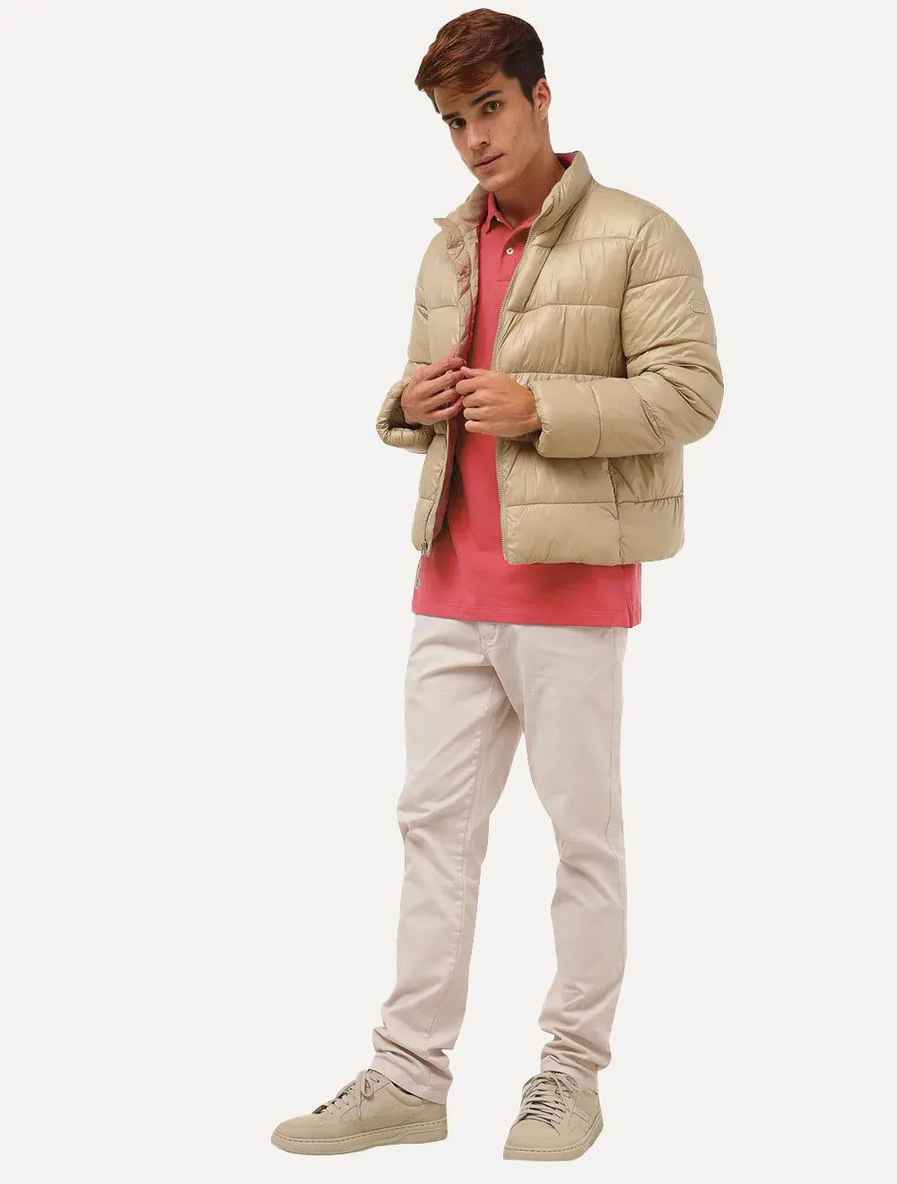 Polo Aramis Masculina Basic Piquet Rosa Coral