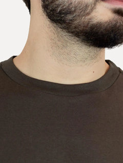 Camiseta Ellus Masculina Cotton Fine Duocolor Classic Marrom Escuro