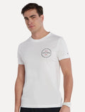 Camiseta Tommy Hilfiger Masculina Columbus Roundle Logo Branco