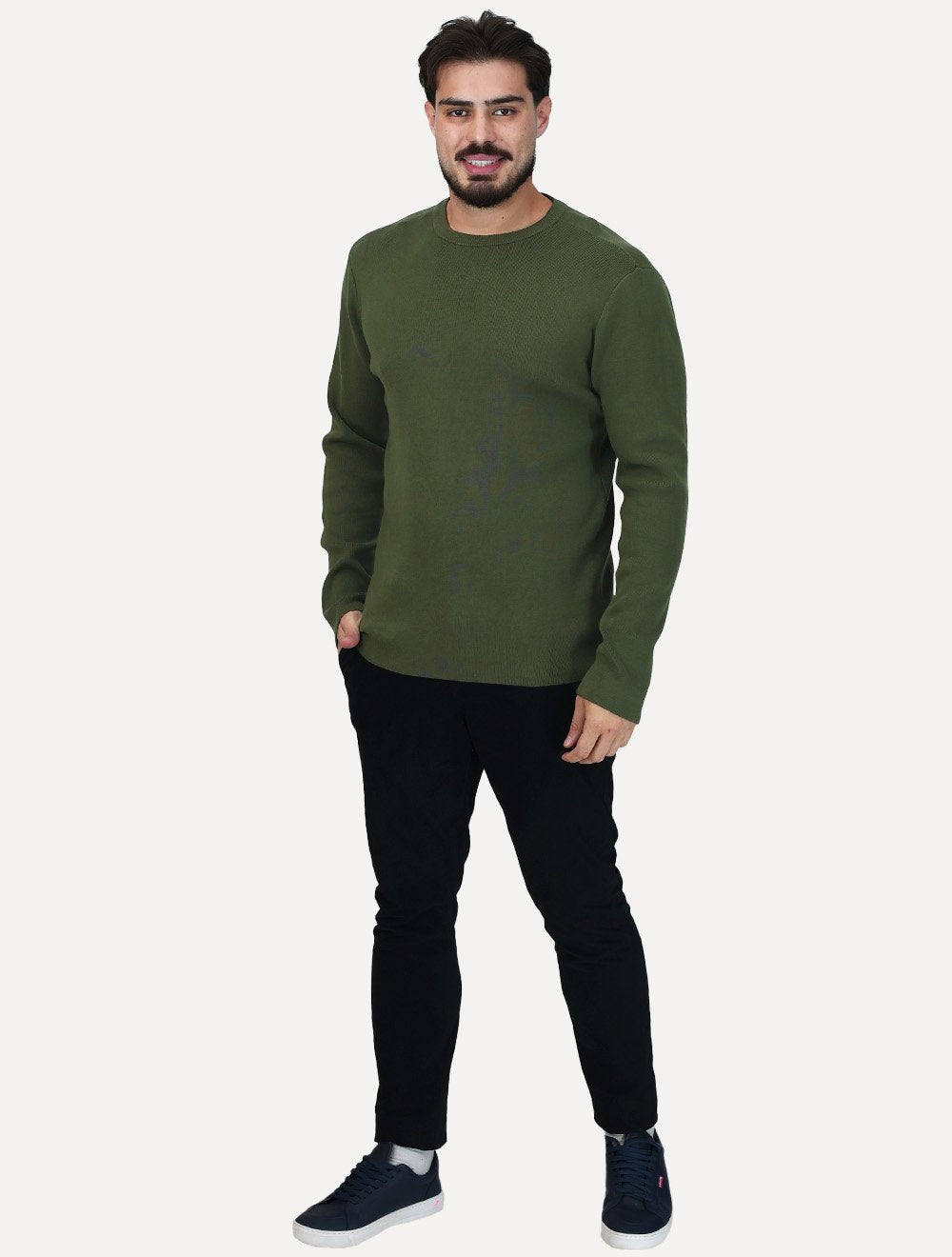 Blusa Osklen Masculina Manga Longa Tricot Solid Cotton Verde
