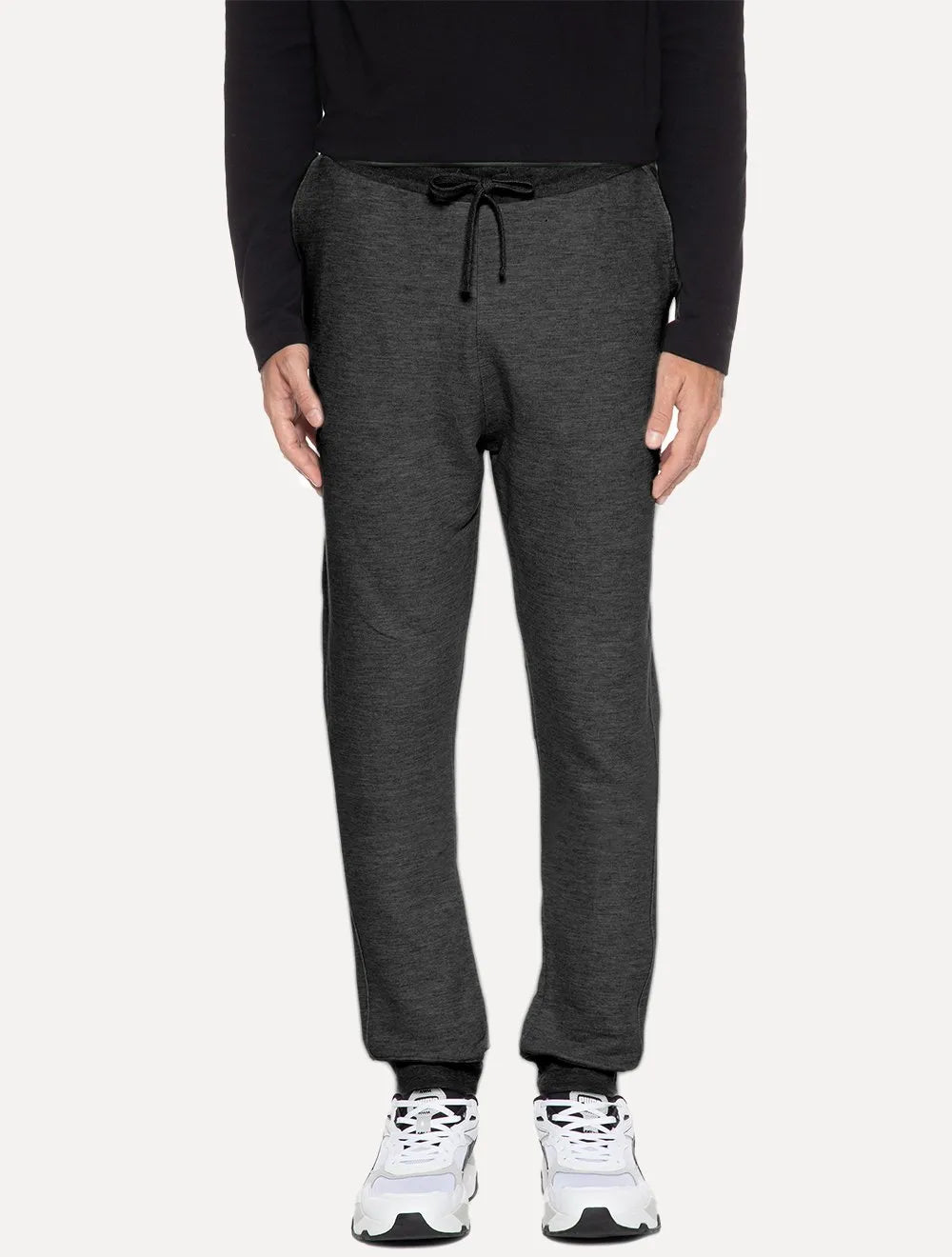 Calça Calvin Klein Jeans Masculina Moletom Side New Logo Grafite Mescla