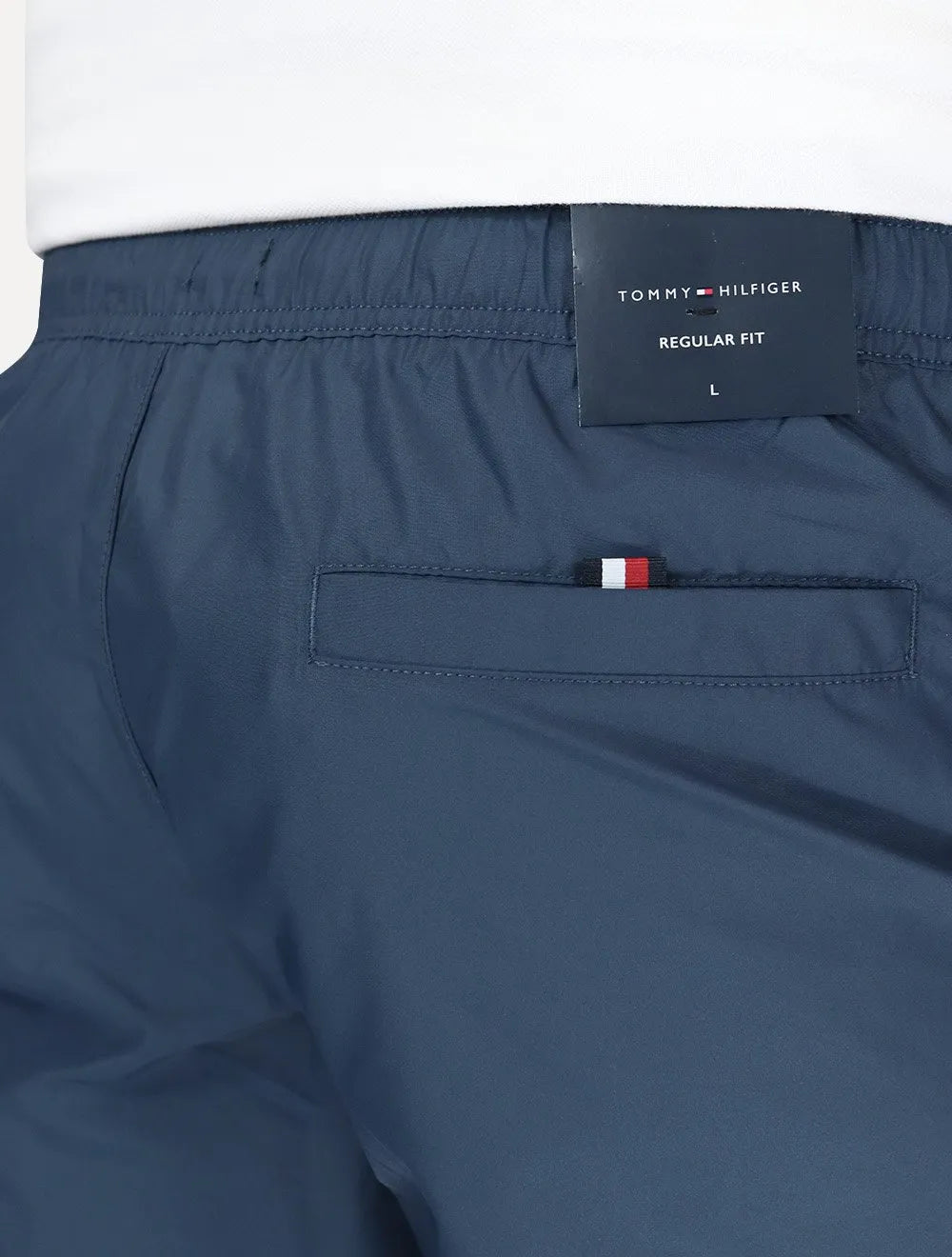 Short Tommy Hilfiger Masculino Long Drawstring Core Logo Azul Médio