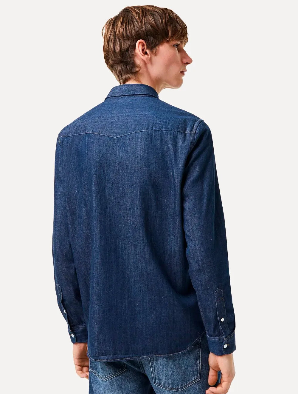 Camisa Lacoste Masculina Jeans Regular Fit Logo Escura