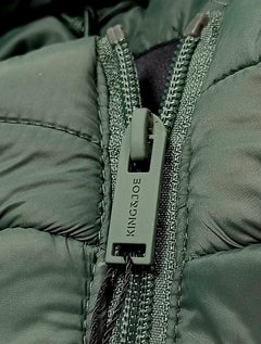 Jaqueta King & Joe Masculina Nylon Puffer Gola Verde Militar