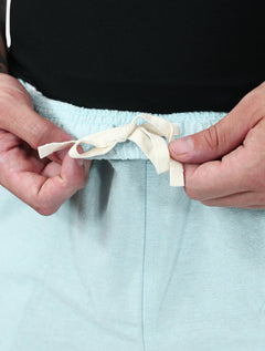 Short King & Joe Masculina Tradicional Casual Linho Azul Claro
