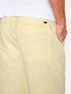 Bermuda Aramis Masculina Chino Clássica Flamê Amarelo Claro Mescla