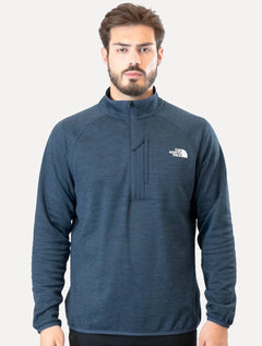 Blusa The North Face Masculina Fleece Canyonlands Half Zip Azul Escuro Mescla