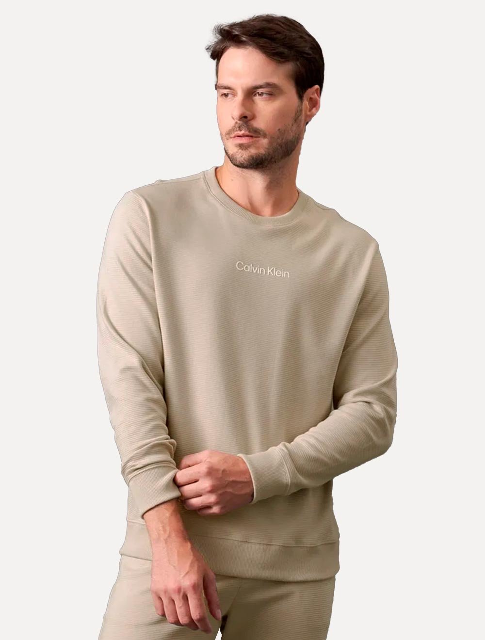 Blusão Calvin Klein Masculino Crewneck Suedine Soft Lounge