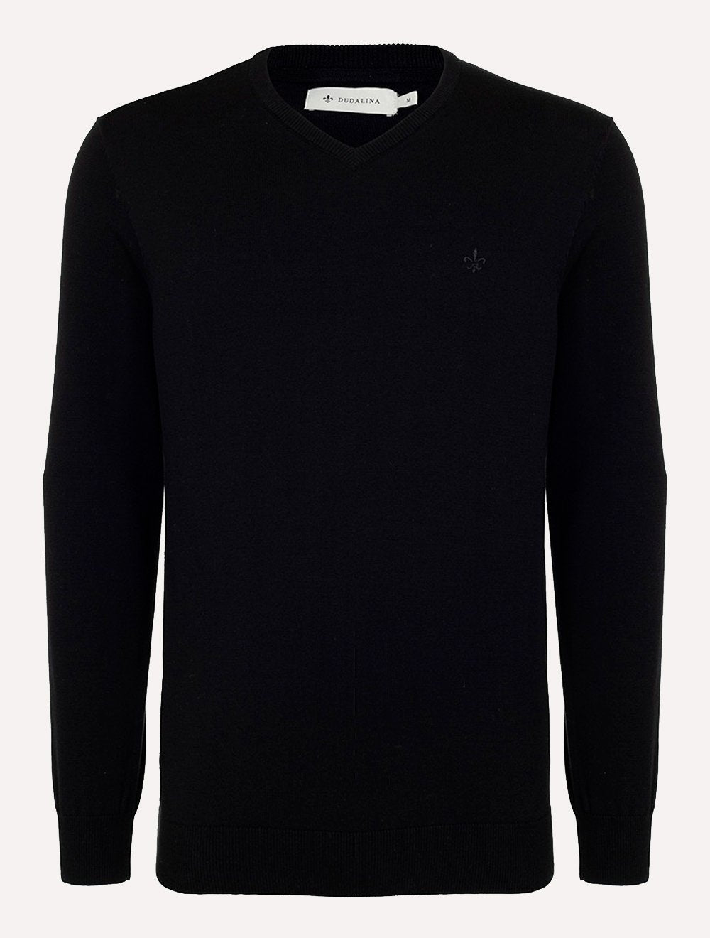 Tricot Dudalina Masculino Decote V Básico Preto