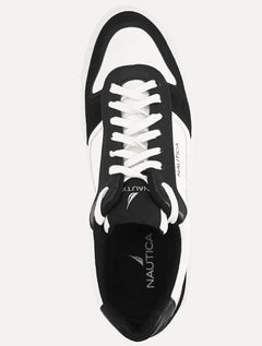 Tênis Nautica Masculino Firenze Couro Preto/Branco