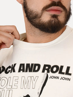 Camiseta John John Masculina Relaxed Fit Stole My Soul Off-White