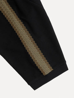 Polo Fred Perry Masculina Piquet Regular Honeycomb Taped Preta