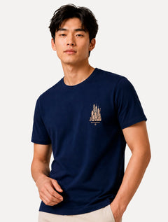 Camiseta Dudalina Masculina Essentials City Azul Marinho