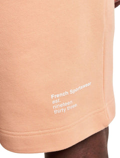 Bermuda Lacoste Moletom Masculina Embroidery Logo Laranja Claro