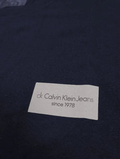 Camiseta Calvin Klein Jeans Masculina Logo Retângulo Since 1978 Azul Marinho