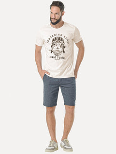 Camiseta King & Joe Masculina Slim Tanzanian Beach Off-White
