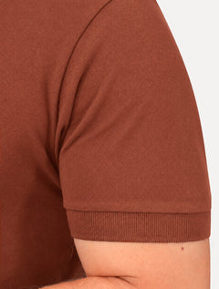 Polo Aramis Masculina Regular Basic Piquet Surton Mono Logo Terracota